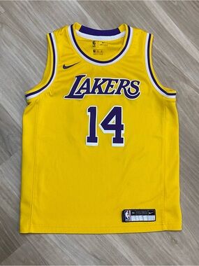 Nike Brandon Ingram Lakers Jersey Youth Medium M 10-12 Yellow Swingman NBA 14